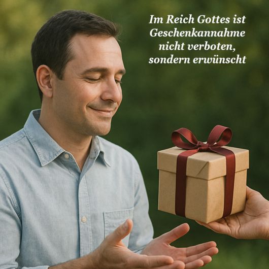 Im Reich Gottes ist Geschenkannahme erw&uuml;nscht
