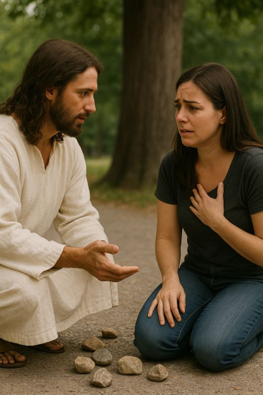 Gespr&auml;ch zwischen Jesus und der Frau