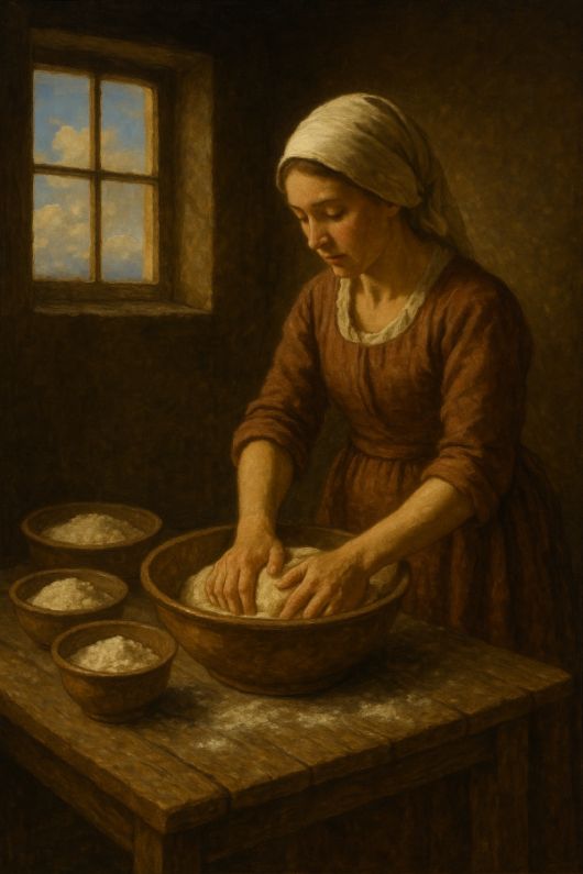 Sauerteig beim Brotbacken