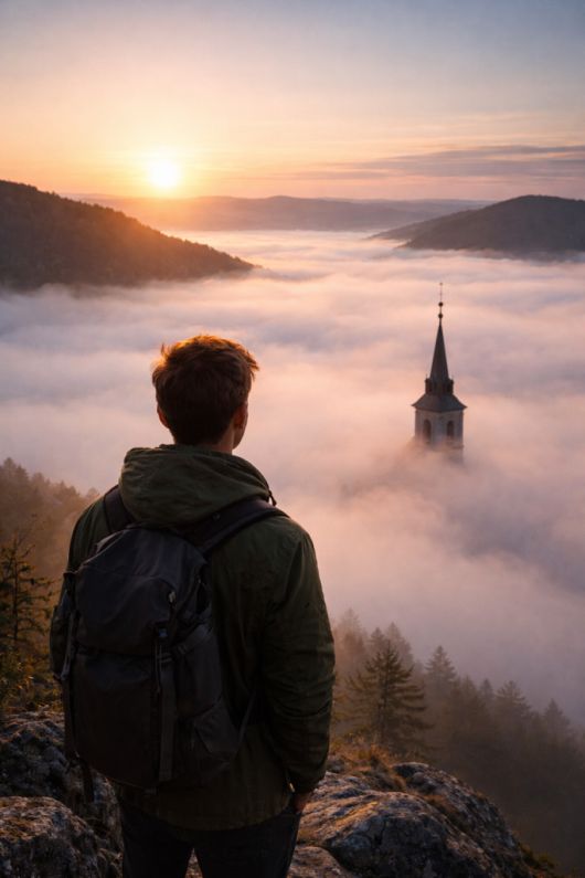 Tal im Nebel